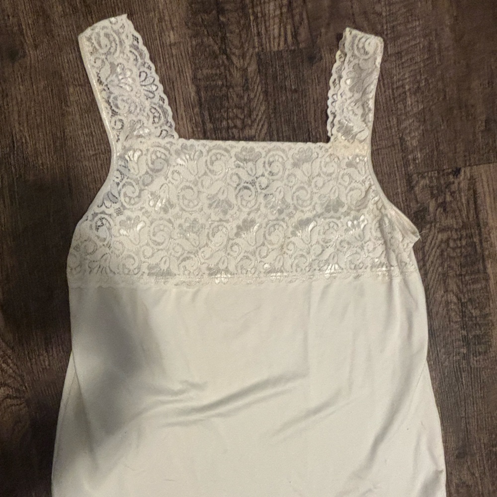 Cato Cream Lace Trim Chemise